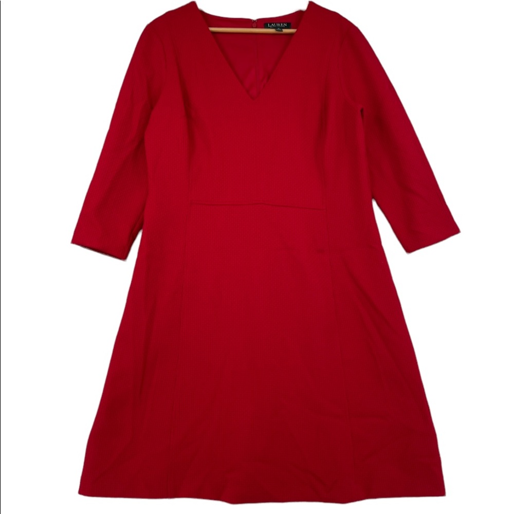 Ralph Lauren V-Neck Longsleeve Dress NWT 16